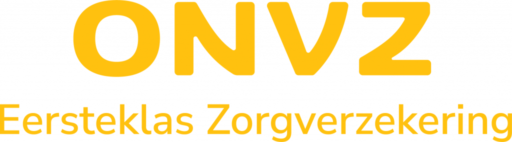Het logo van zorgverzekeraar ONVZ. Er staat bij: Eersteklas Zorgvzerzekering.